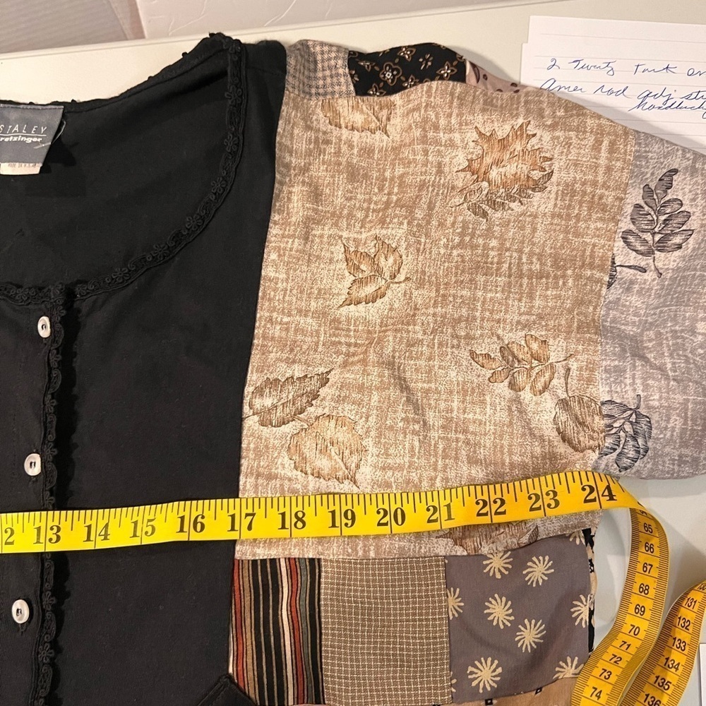 Staley Greyzinger Patchwork Button Dolman Sleeves… - image 9